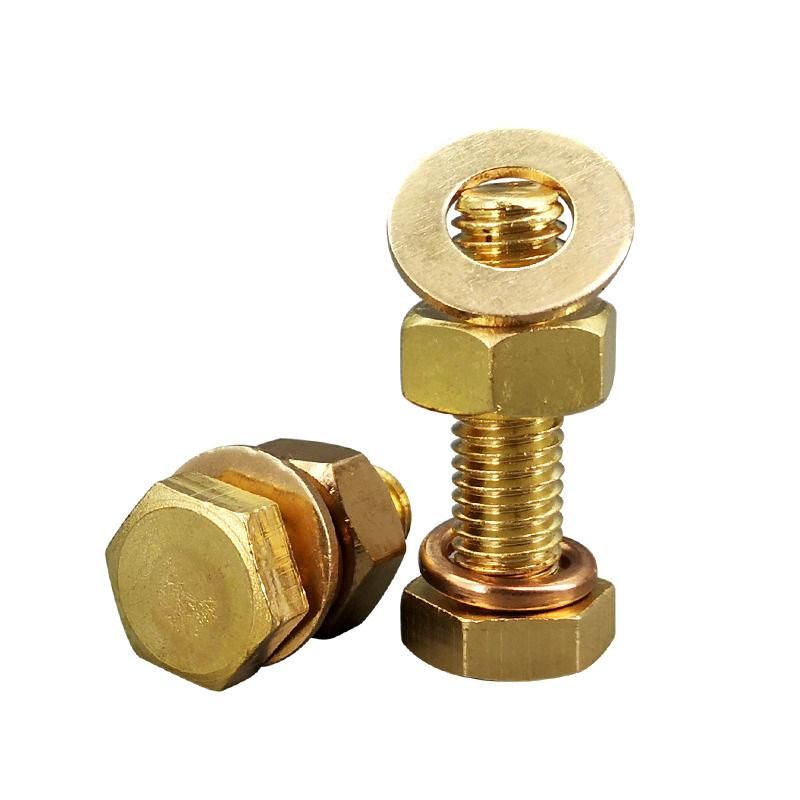 Yellow Zinc Full Thread DIN934 Hexagonal Bolt for Steel Structure