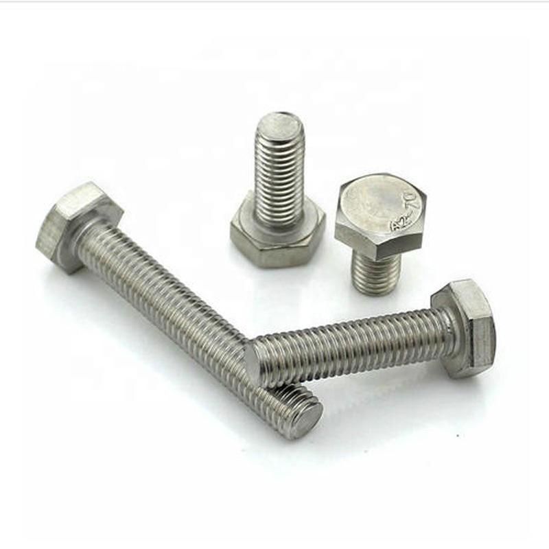 DIN933 Hex Head Bolt Hex Cap Screw Stainless Steel 304 316 Full Thread