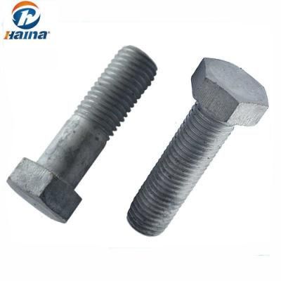 DIN933 DIN931 Hex Bolts /HDG Finish Carben Steel Machine Bolts