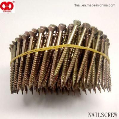 Most Popular Type Direct Manufacturer in Anhui Galvanized Nailscrew Coil Nail.