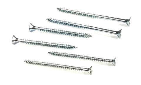 Pozidriv Flat Head Chipboard Screw Double Csk Flat Full Thread C1022 Harden White Zinc Plated 3.5X40mm Chipboard Screw