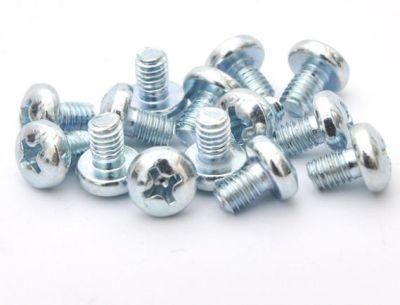 Full Tooth Flat Tail Round Head Screw American Carbon Steel High Strength Cross Recessed Machine Screw Cross Pan Head Screw 5/16 4#-40