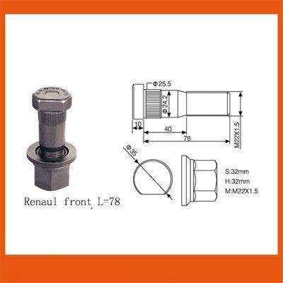Volvo Truck Wheel Bolt and Flange Nut, Volvo Hub Bolts