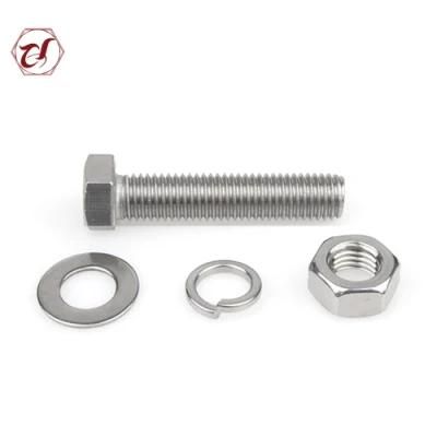 DIN933 Stainless Steel 304 316 M10X1.25 Hex Bolt