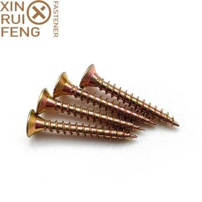 Fast Delivery Time Countersunk Head Roofing Nail Yellow/White Zinc Chipboard Screw