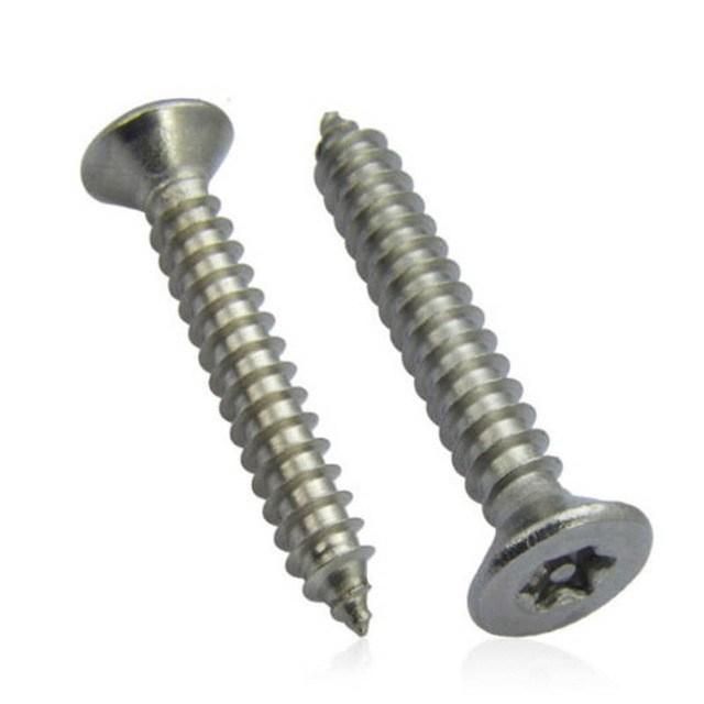 St2.9 3.5mm Stainless Steel 304 316 Flat Countersunk Torx Self Tapping Screw Torx Drive Countersunk Head Stainless Steel Self Tapping Screws for Wood