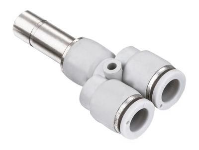 Xhnotion Pneumatic Plastic Push to Connector Gray Color Plug in Reducer Y Push in Fitting