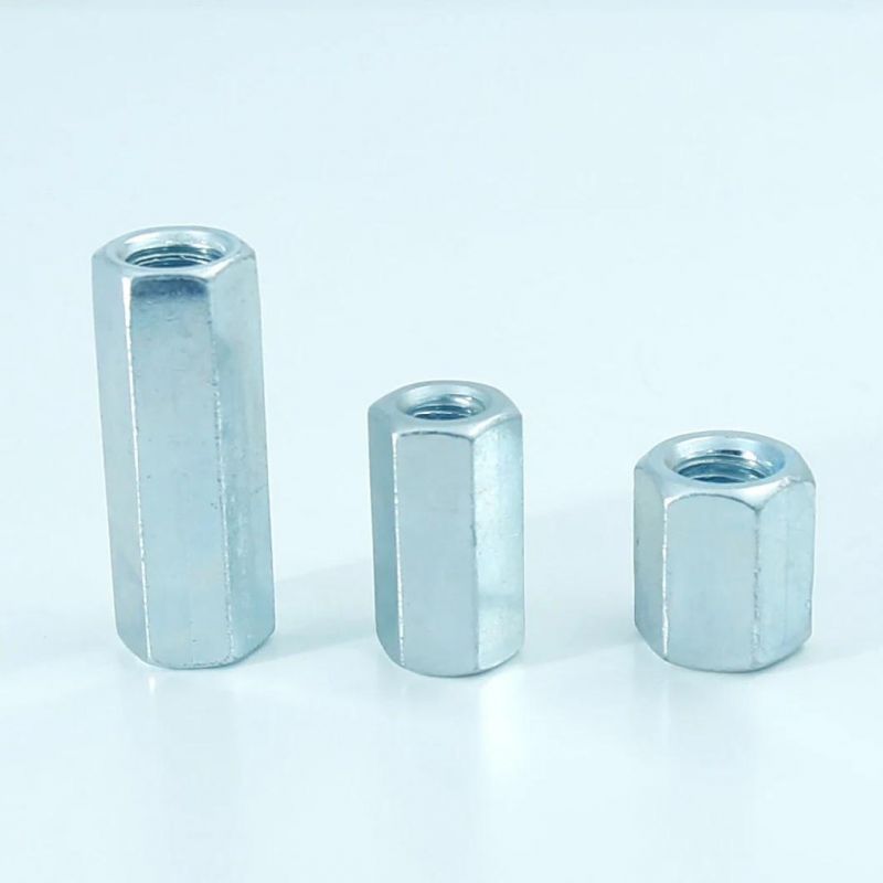 High Quality Long Round Steel Bar Coupling Nut, Hex Coupler Nut