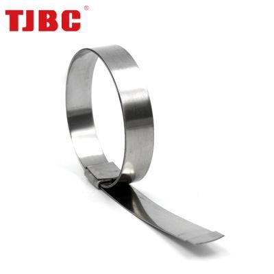 W4 Stainless Steel Adjustable Throbbing Wire Hose Clamp, Air Hose Band Clamp, Clamping Range 32mm