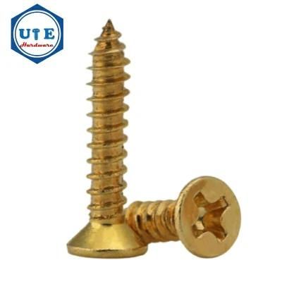 Countersunk Cross Recess Drives Self Drilling Tapping Screw Brass Screw DIN7982