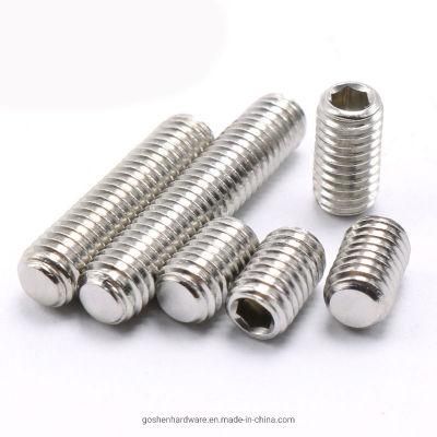 Stainless Steel Hexagon Socket Set Screws with Flat Point