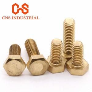 Solid Brass Hex Head Screws Bolts DIN933 Brass Hex Bolt