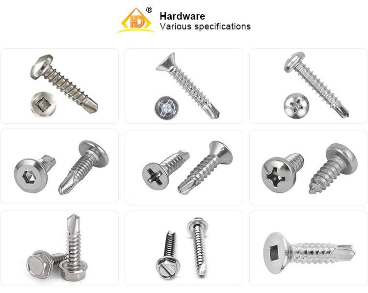 St4.8 SS304 Hexagon Socket Flat Head Self Drilling Screw