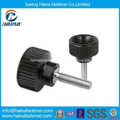 Black Plastic Knurled Head Thumb Screws M4