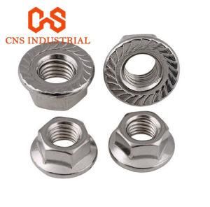 Wholesale Stainless Steel 304 316 DIN6927 Hex Serrated Flange Nuts
