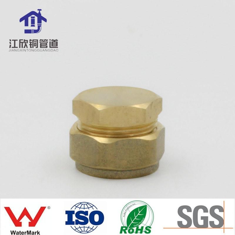 Brass Nut Cap Plug Refrigeration Plumbing Union Connector Machine Part