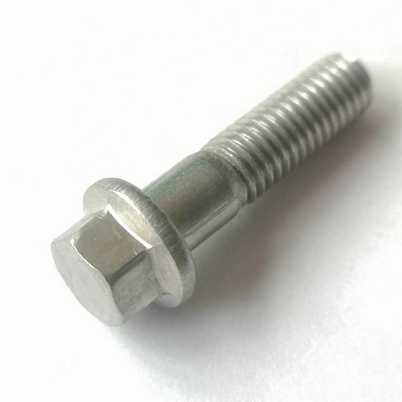 Stainless Steel Bolt, M8-1.25, 32mm, Flanged, Hex Flange