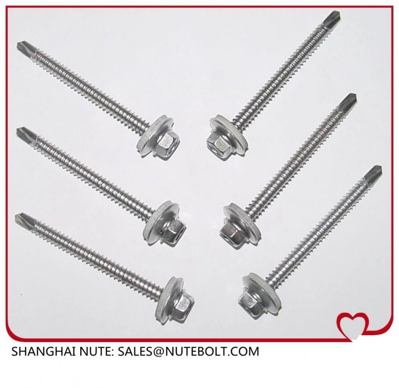 Stainless Steel 304 316 410 Self Drilling Screws St2.9 to St6.3, Flat Head, Pan Head, Hex Washer Head, Truss Head, and So on.