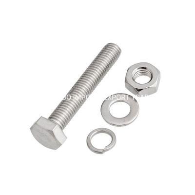 High Strength Fastener DIN933 DIN931 Hex Bolt with Thread Zinc Plating