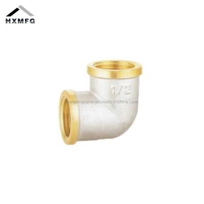 Equal Nickel Plate Female 90 Degree Brass Thread Fitting Elbow