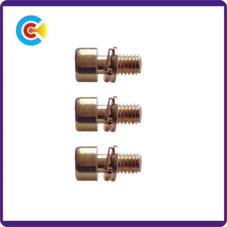 International Multicolored M6 Hexagonal Combination Screws Galvanized Fan Screws