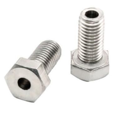 Cylindrical Hollow External Hexagon Screw 304 Stainless Steel Lamp Threading Screws Through Hole Bolt