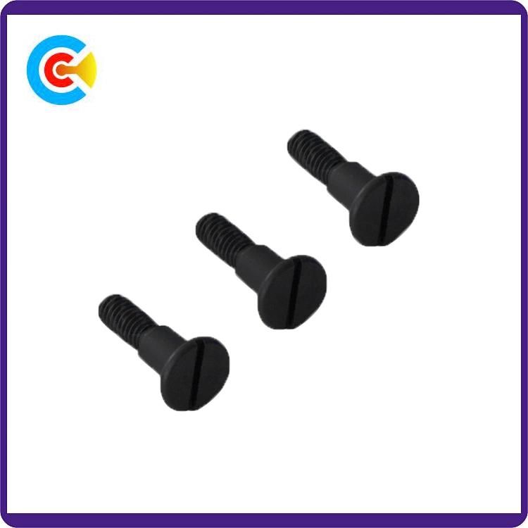 Black Zinc Steel M5 Button/Round/Flat Head Non-Standard Custom Slotted Screw
