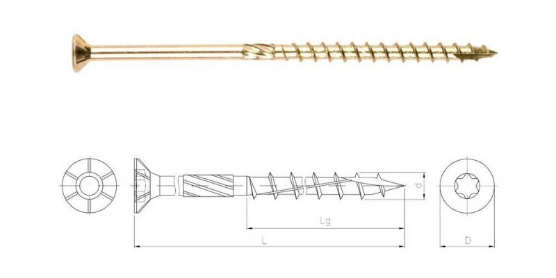 Fabricante De Tornillos Bulk Supply Csk Head Cutting Point Zinc Plated Carbon Steel Chipboard Screws