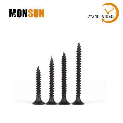 3.5*25mm Phillips Black/Gray Phosphated pH Recess Self-Tapping Bugle Countersunk Head Drywall Screw for Gypsum