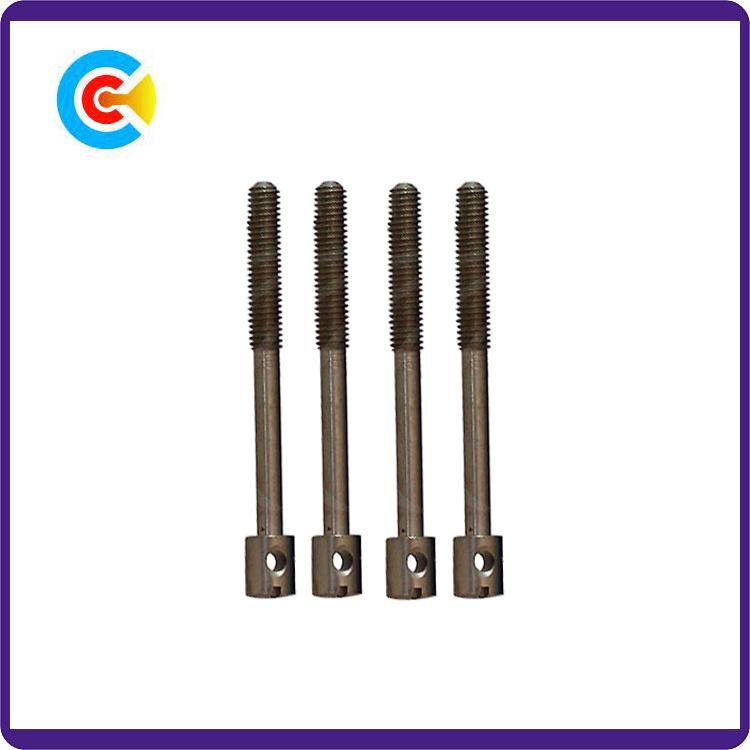 GB/DIN/JIS/ANSI Carbon-Steel/Stainless-Steel Slotted Shrink Rod Seal Screw for Building Railway