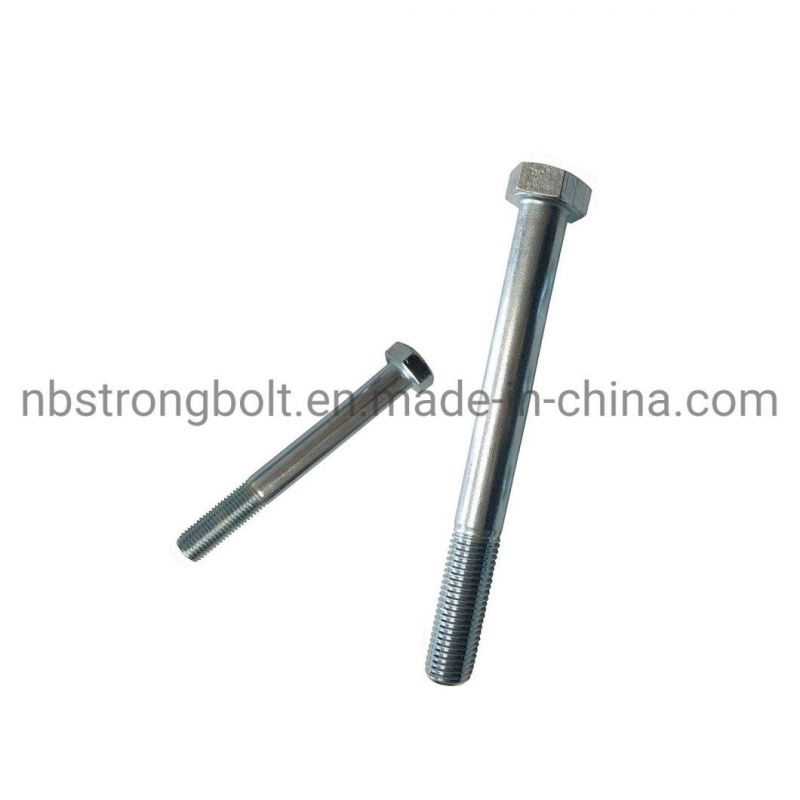 DIN931 Hex Bolt, Cl. 8.8 with White Zinc Plated Cr3+