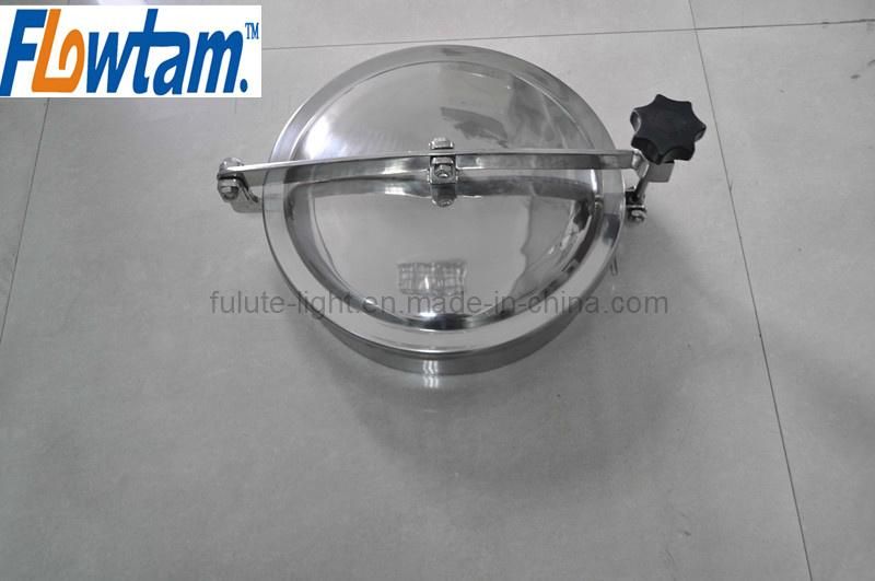 Sanitation Inox Tank Manhole Cover Door Manway with Flange Sight Glass