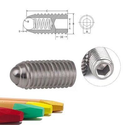 SS304 Stainless Steel Ball Bead Positioning Ball Bead Set Screw Spring Ball Plunger