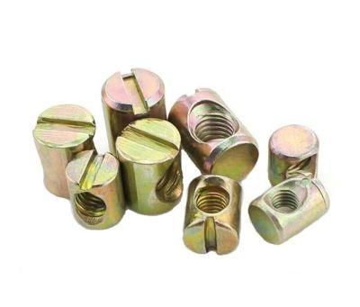 Barrel Slotted Dowell Hole Nuts Zinc Plated-Yellow M 6 M 8 Slotted Hammer Head Nuts
