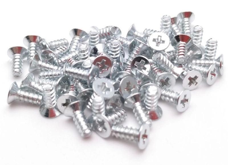 Zinc Plated Steel Small Countersunk Cross Phillips Flat Head Screw