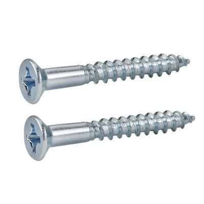 Bulk Packing Flat Phillips Head Zinc Plated Wood Screw