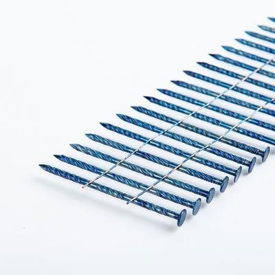 Vinyl Coated Blue Screw Shank Coil Nails Manufacturer