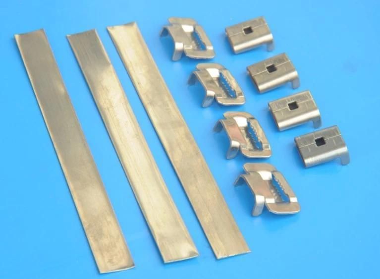 Good Quality Stainless Steel Strips with Steel Band Buckle/Line Hardware
