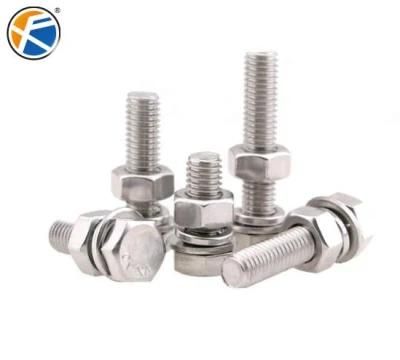 Made in China Fastener Stainless Steel 304 316 DIN931 DIN933 ANSI Hex Head Bolt and Nut