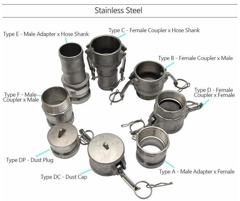Aluminum Stainless Steel Water Quick Hose Fitting Cam Lock