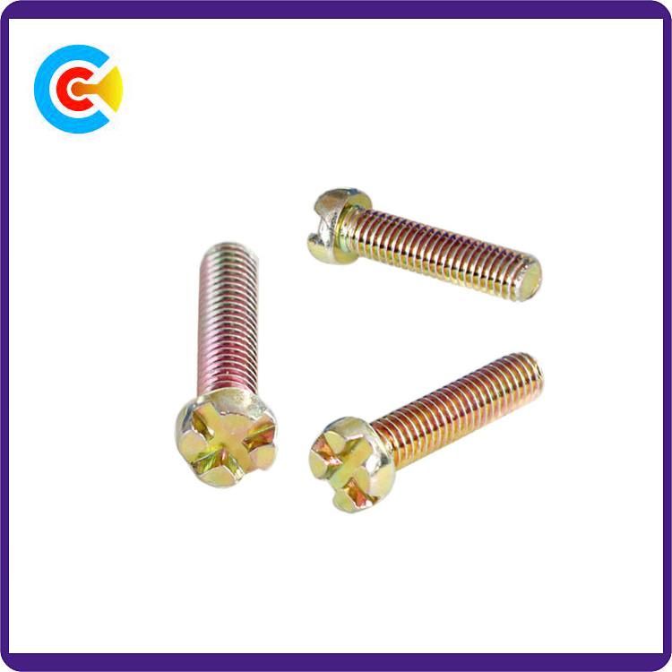 GB/DIN/JIS/ANSI Carbon-Steel/Stainless-Steel 4.8/8.8/10.9 Galvanized Cross Head Screw for Building Machinery/Industry