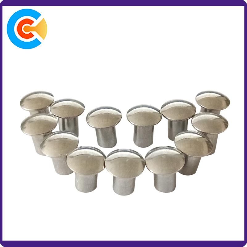 M6 Aluminum Mushroom Head Rivet Polished Stainless Steel Rivet