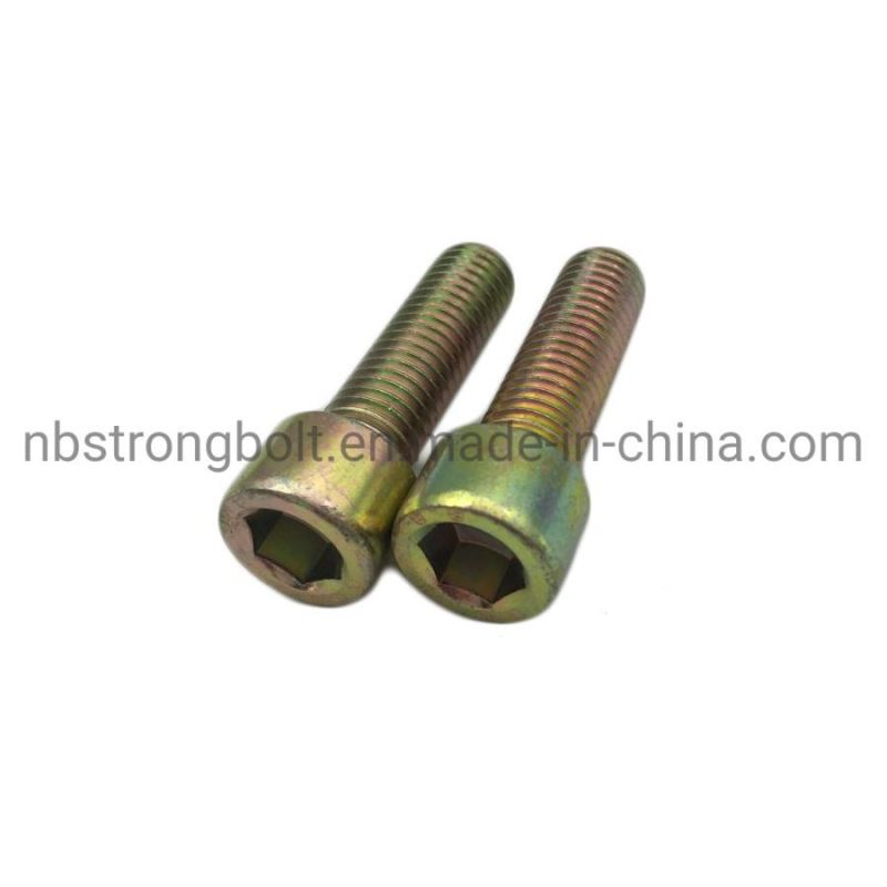 DIN912 Grade 8.8 Hex Socket Head Cap Screw with Yellow Zinc Plated