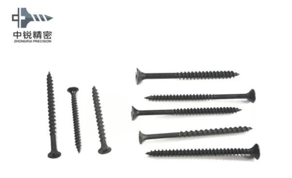 4.2X75mm Fine Thread Phillips Bugle Head Drywall Screws Black Phosphate Coated Drywall Screws