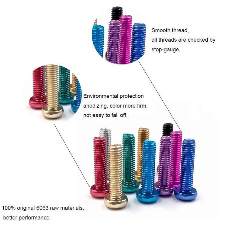 Metric Socket Head Anodized Non-Standard Customized Aluminum Screw