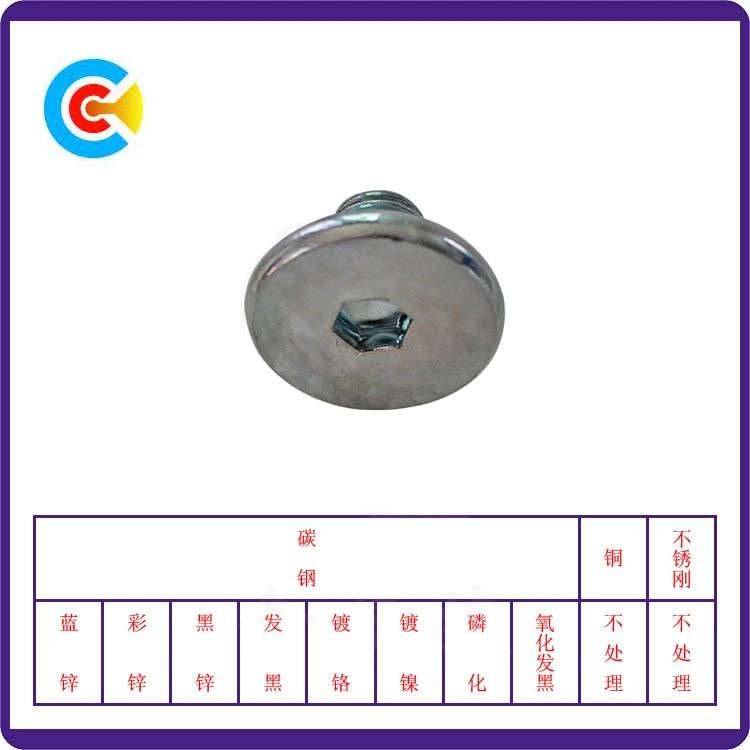 GB/DIN/JIS/ANSI Carbon-Steel/Stainless-Steel 4.8/8.8/10.9 Galvanized Hexagon Button Head Screws for Birdge
