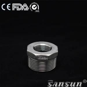Sanitary Stainless Steel Pipe Fitting Hygienic Threaded Hexagon Bushing High Quality 304/316/316L
