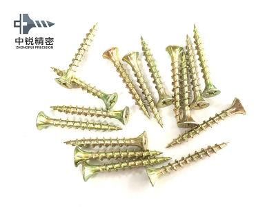 14X1-1/2 Cold Heading Quality Phillips Bugle Head Coarse Thread Yellow Zinc Plated Drywall Screws
