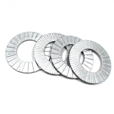 Spring Serrated Tooth Stainless Steel Star Carbon Steel Lock Preventing Washers Double Fold Self-Locking Washer Nl6