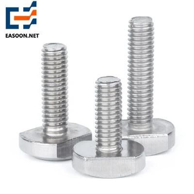Stainless Steel 201 T Head Bolt 304 T-Bolt Stainless Steel A2 A4 Square Bolt M12 M14 M16 T Shape Fasteners Made in China T Bolt